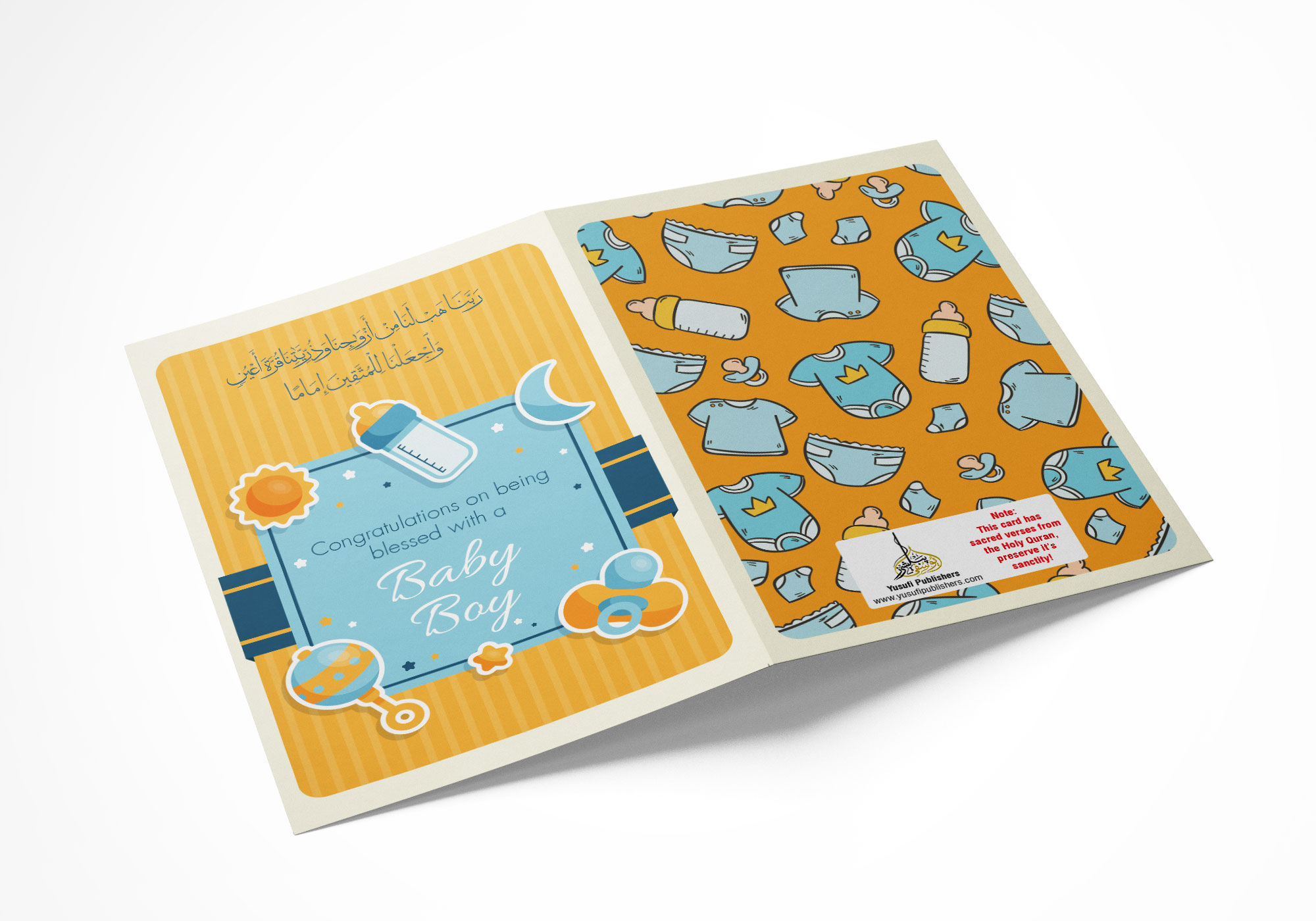 New Born Baby Boy Congratulations Cards (Pack of 5) - Image 2